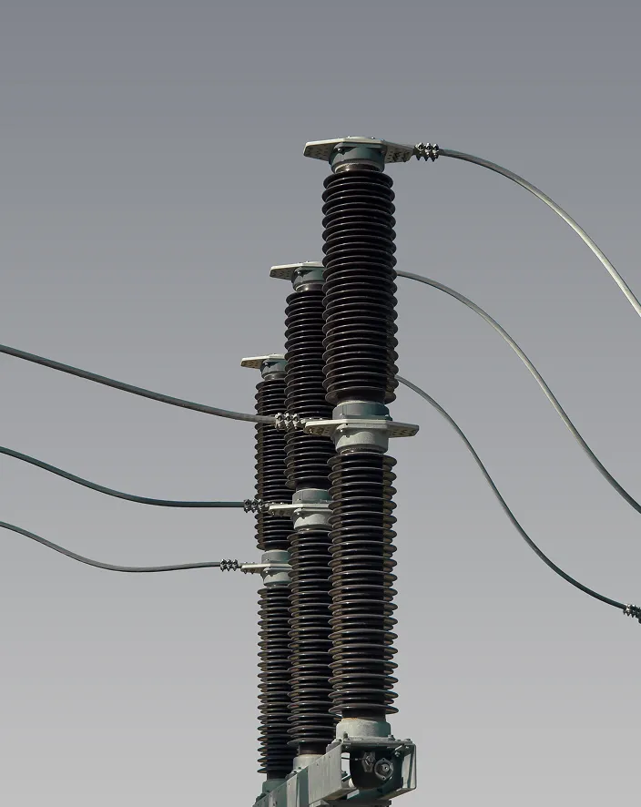 Transmission tower and power lines
